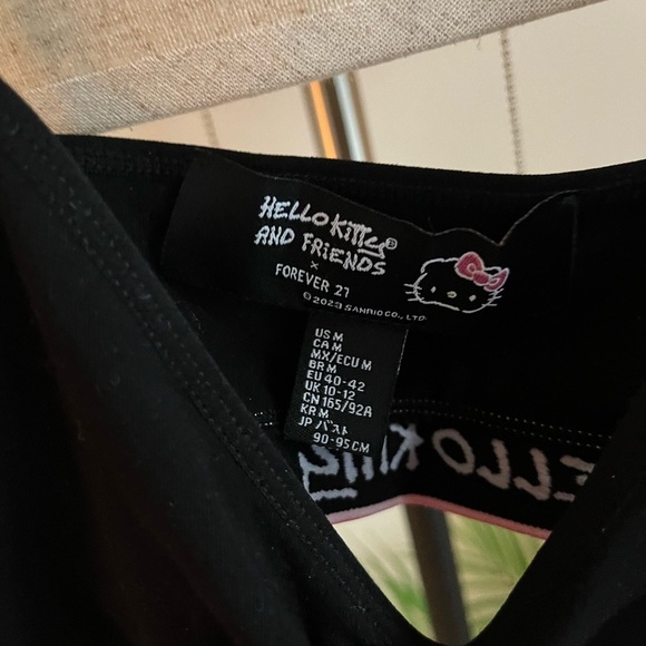 Hello kitty Bralette Size Medium black and pink - Picture 6 of 8